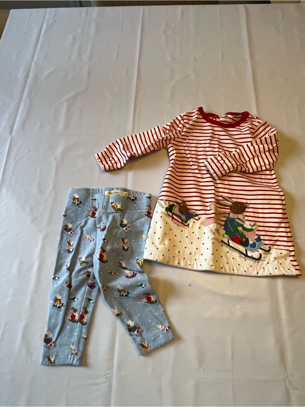 Baby Boden Red and White Striped Bodysuit